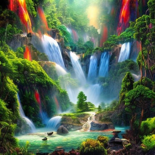 Spectacular Waterfalls in Post-Apocalyptic Valley