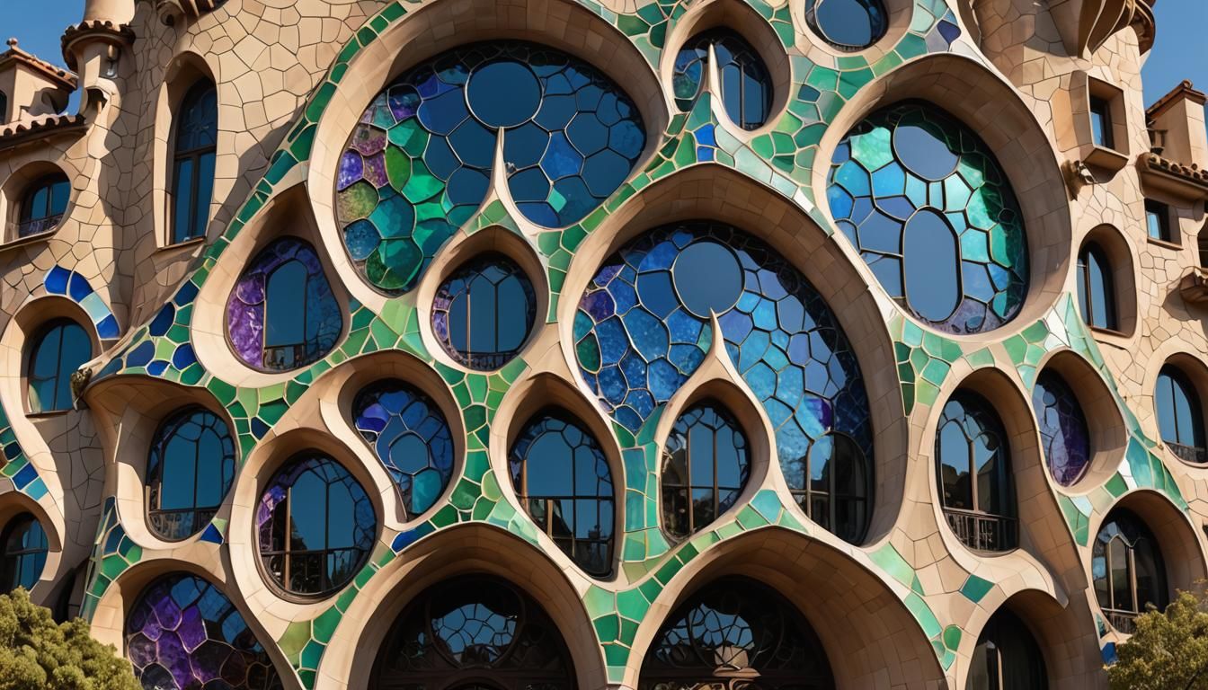 Gaudí-Inspired Modern House with Mosaic Facade