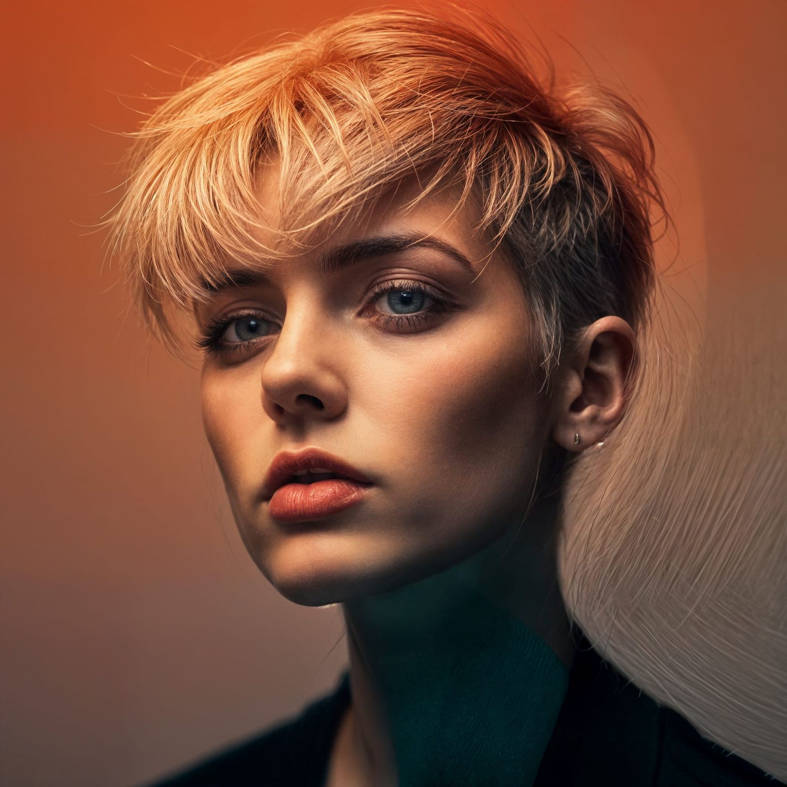 Ambiguous Portrait Blending Masculine and Feminine Features