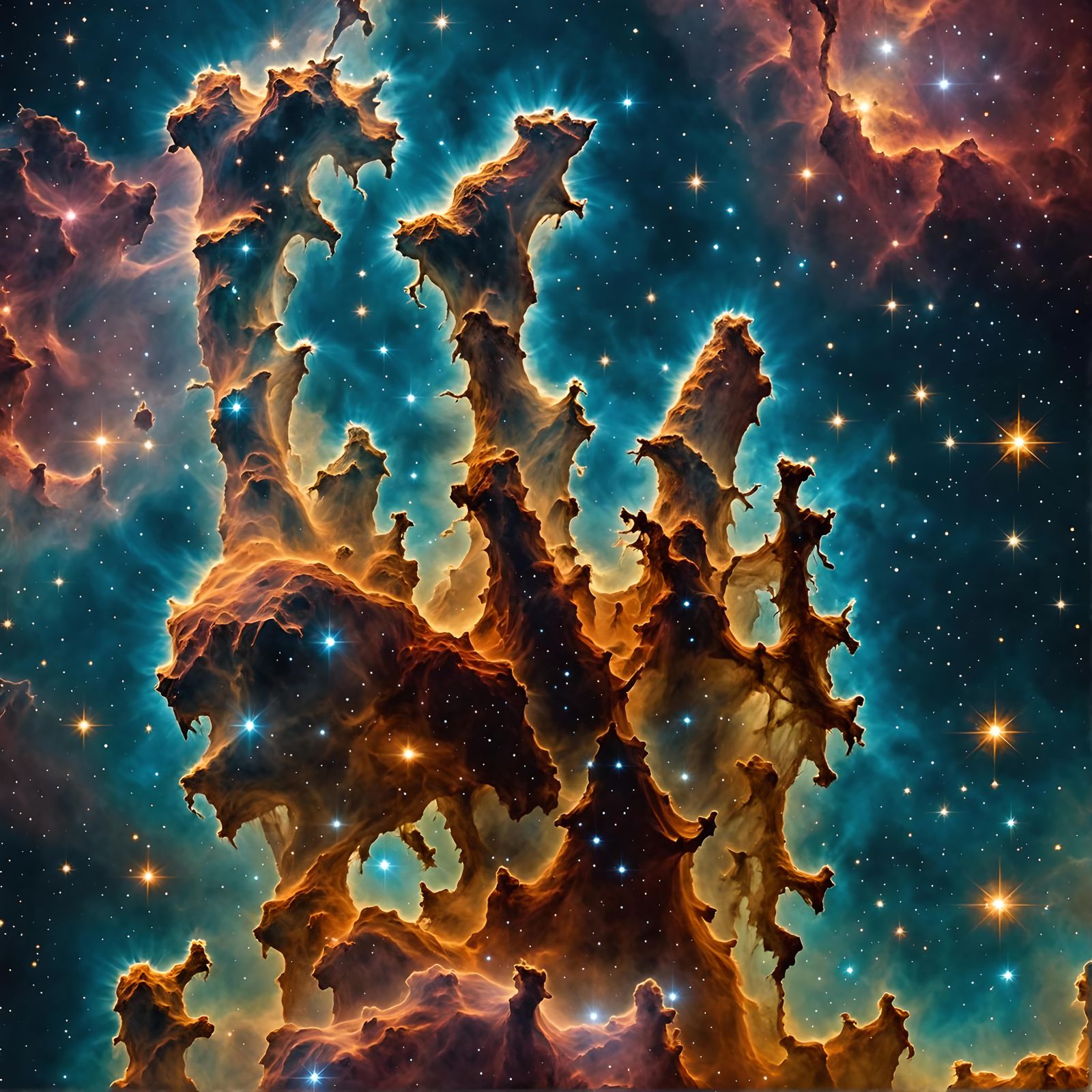 Spectacular Deep Space Pillars of Creation