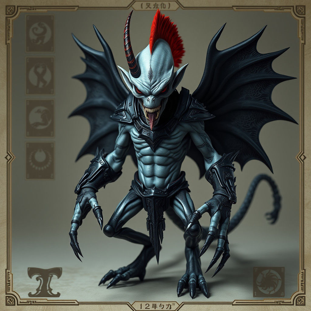 Alien Warrior with Gothic Armor in Fantasy Art