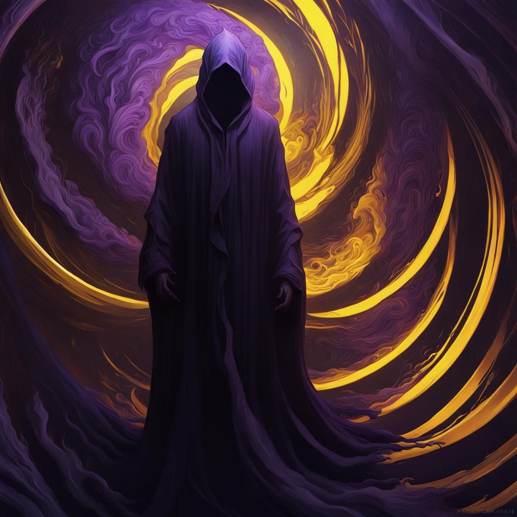 Dark Shadow Figure in a Dark Fantasy Art Style