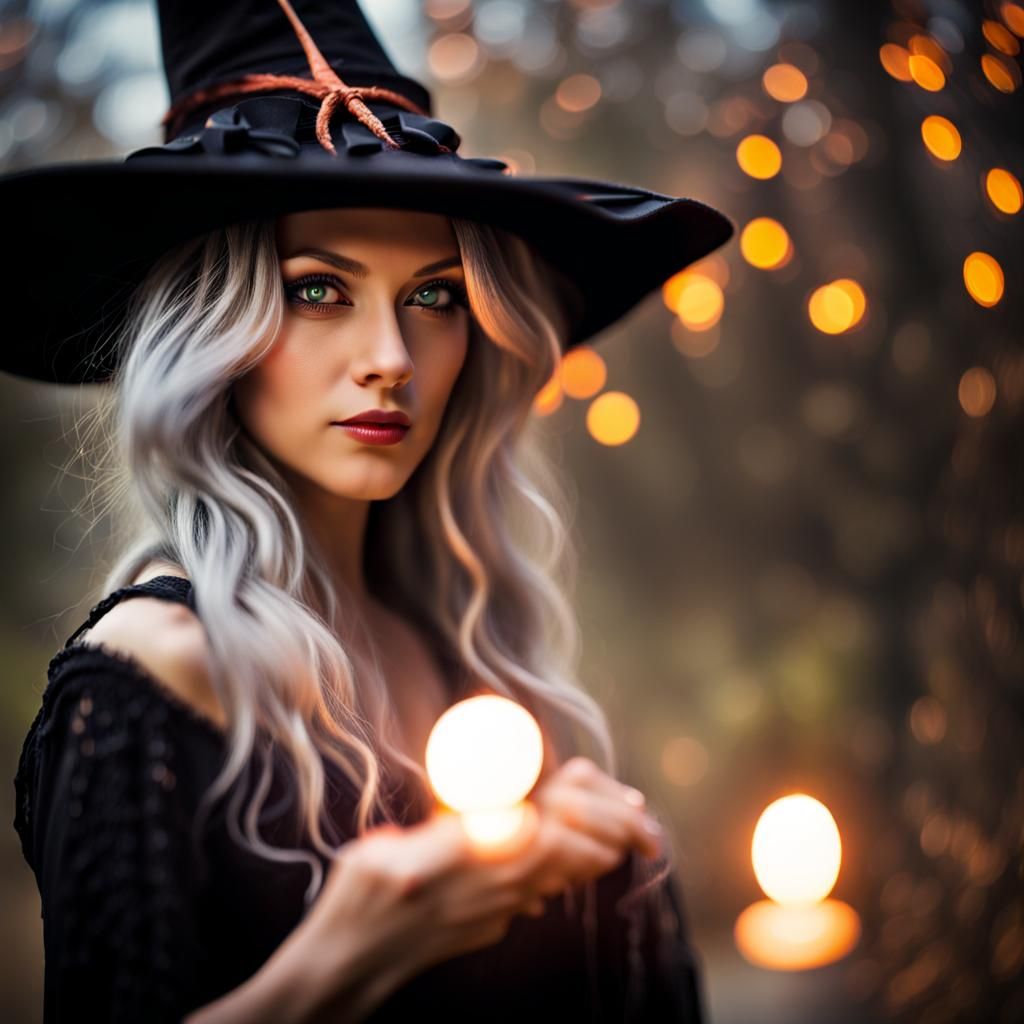 Enchanting Witch Portrait in Natural Lighting