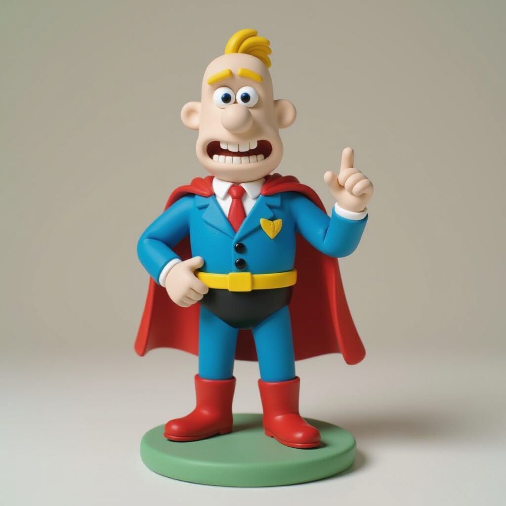 Soft Clay Harvey Birdman Sculpture