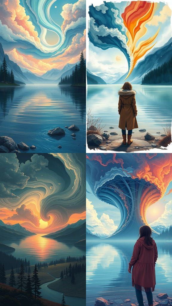 Wind Currents Illustrated Over Landscape, Infographic