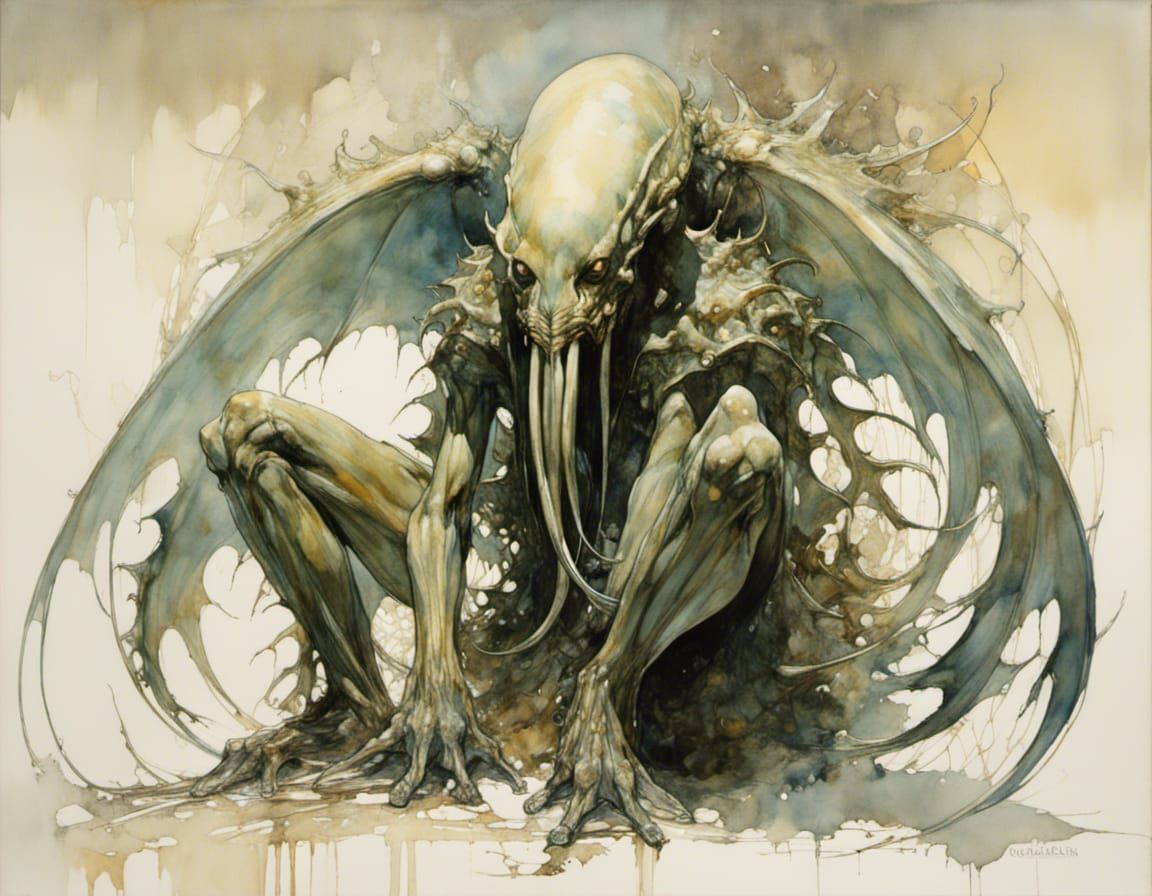 Surreal Cyberpunk Cthulhu Monster