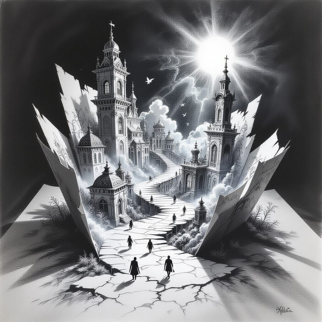 Fantastical Pop-Up Scene Emerges From Paper