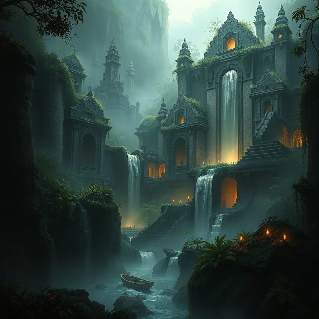 Ancient Jungle City Glows in Ethereal Mist