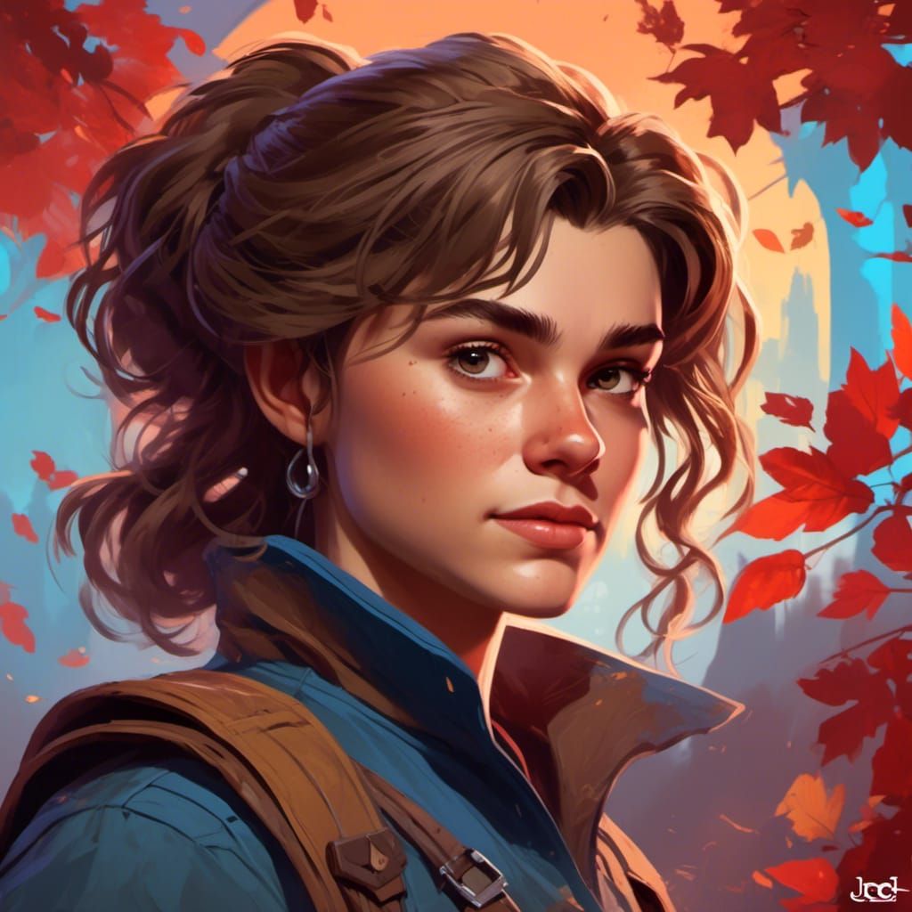 Female Steve Harrington Portrait in Artgerm Style