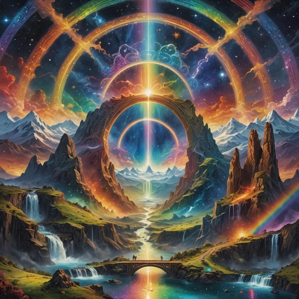 Holographic Rainbow Bridge to Asgard: Cosmic Illustration