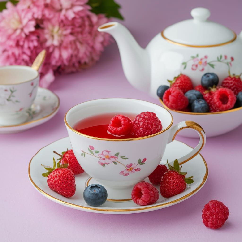 A Delicate Berry Afternoon in Pastel Hues