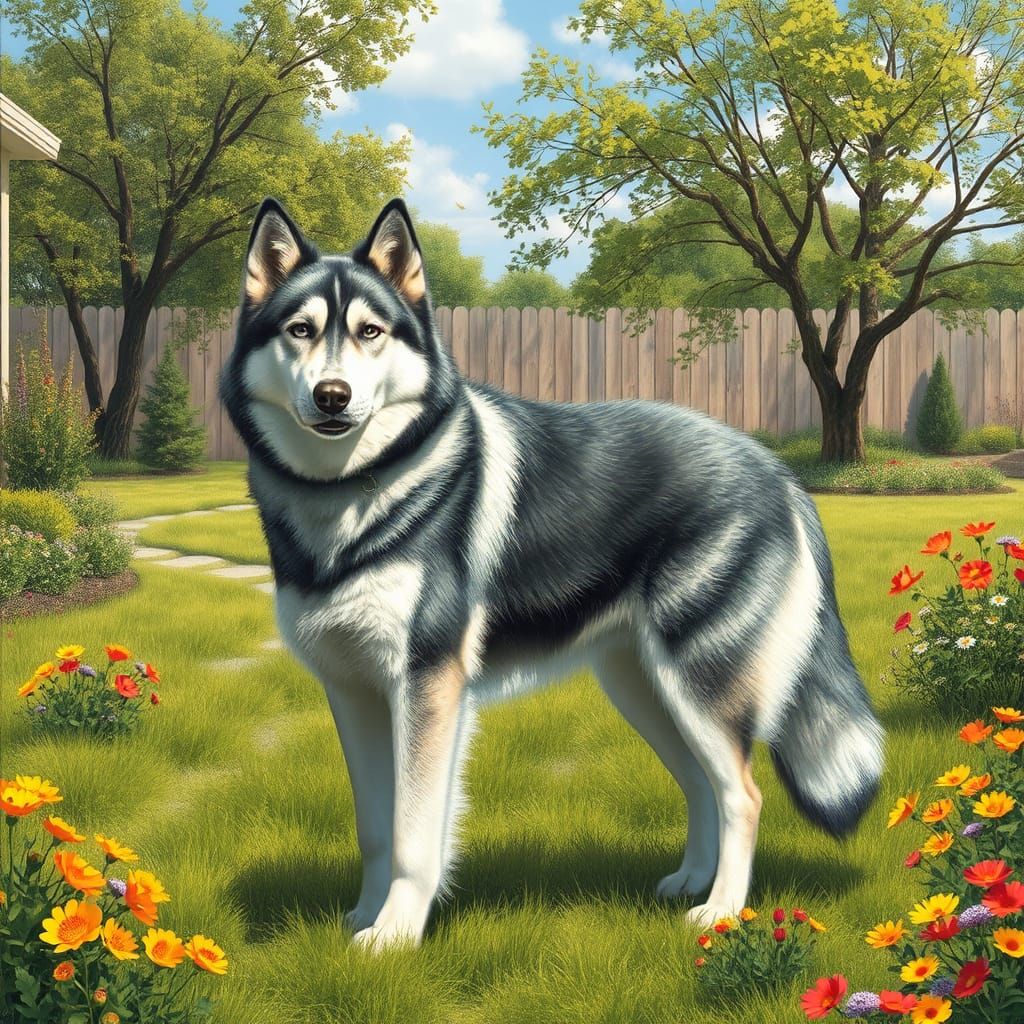 Siberian husky German shepherd mix