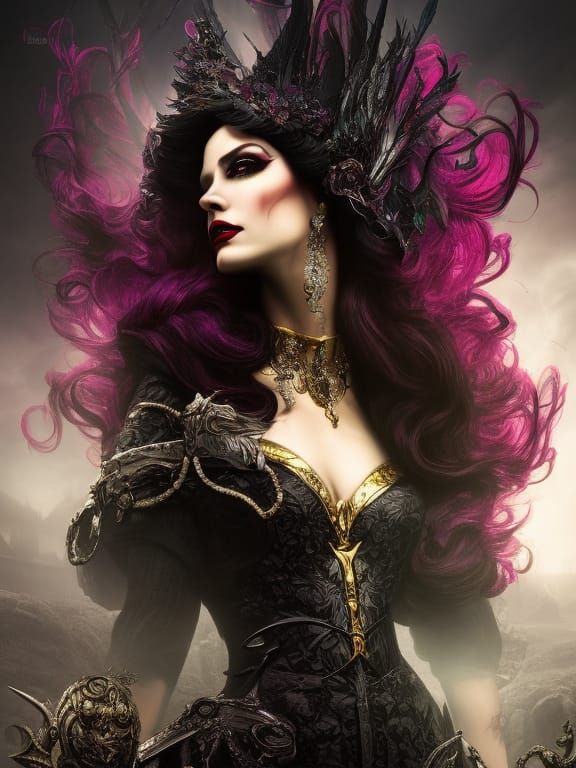 Evil Countess Portrait in 3D Digital Art