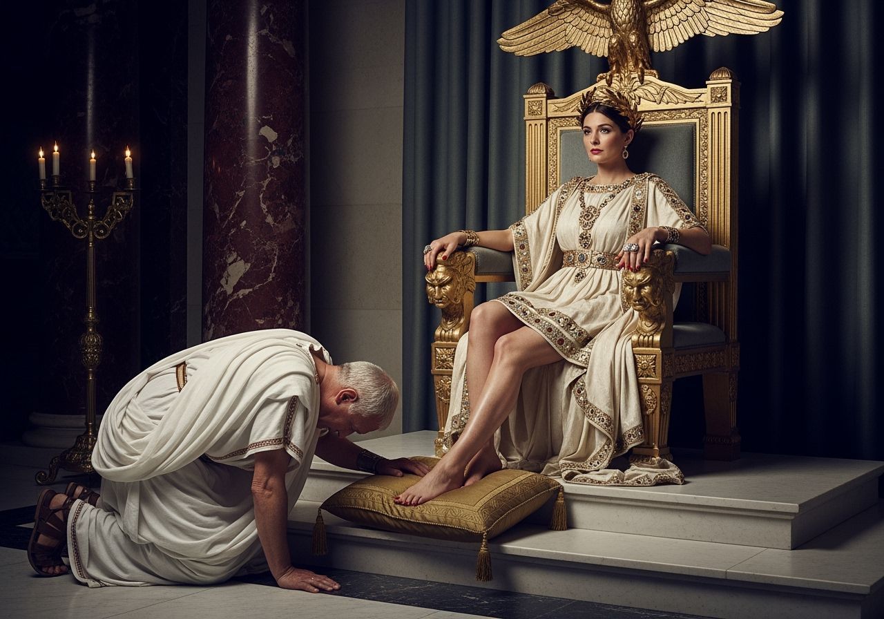 Empress Messalina on Her Throne: Cinematic Photography