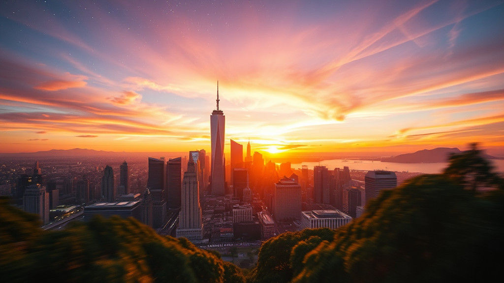 Cinematic Timelapse Cityscape Transition on Film