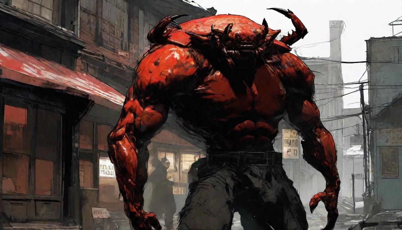 Menacing Werecrab Warrior Character Concept Art