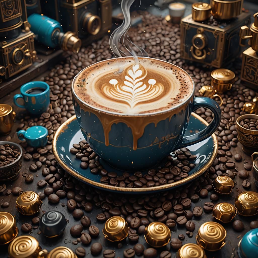 Fantastical Coffee Art in Deep Color