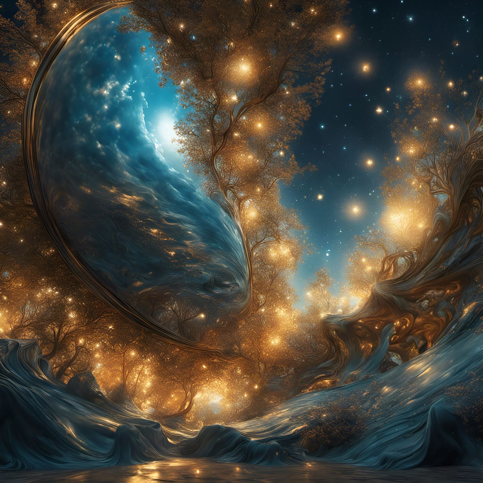 Dreamlike Abstract Illusionism with Magical Particles