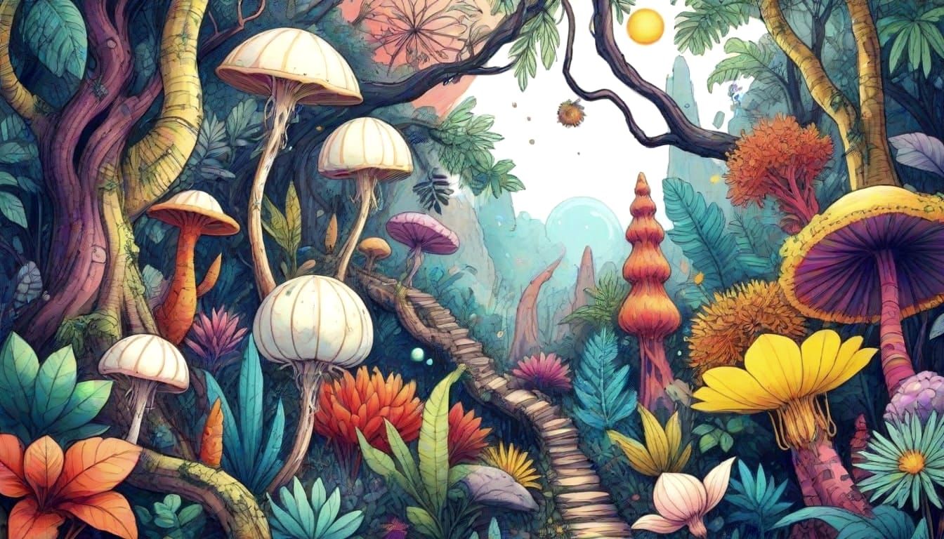 Exoplanet Jungle in Sketchnote Style