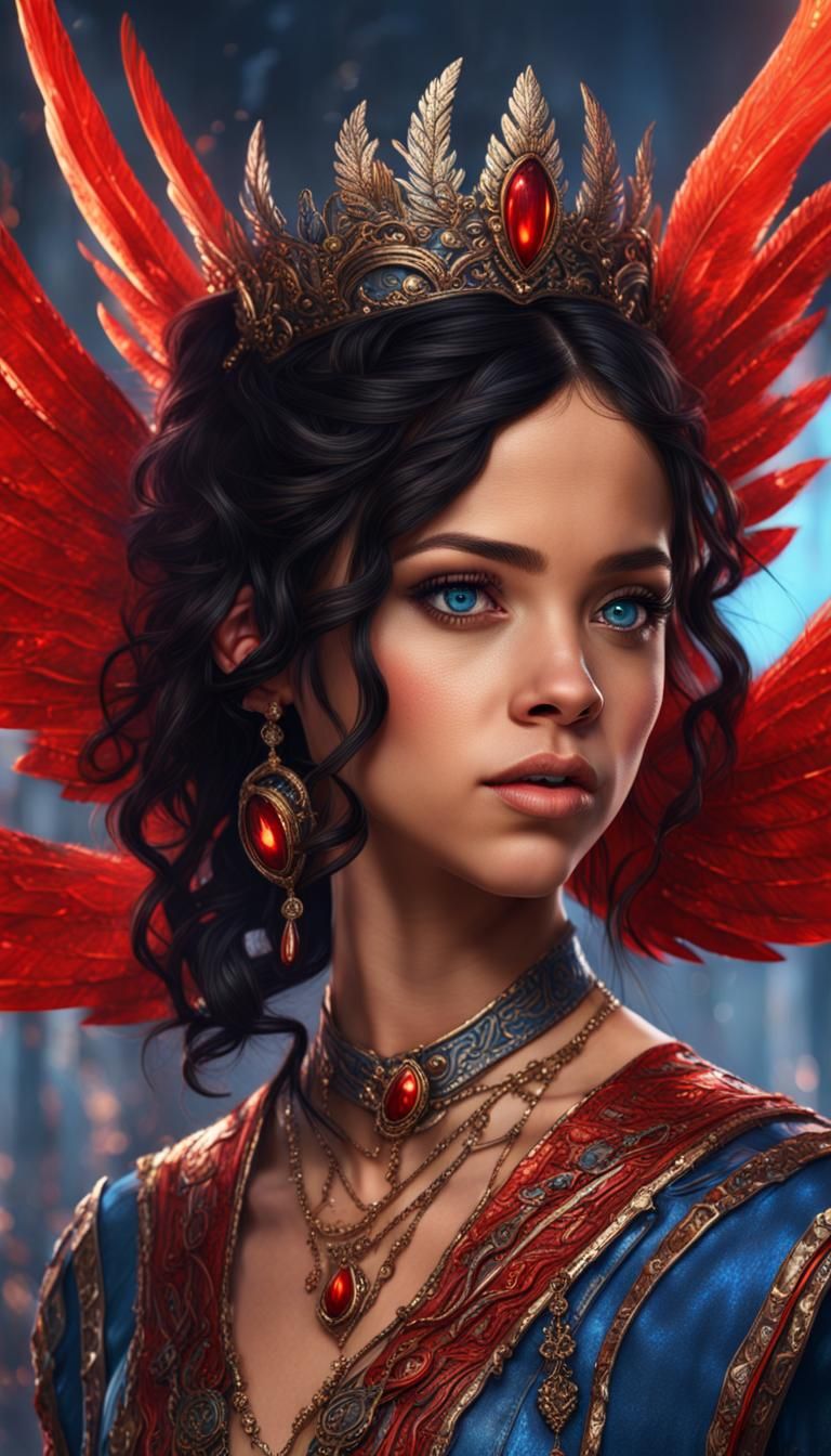 Phoenix Princess: Detailed Fantasy Concept Art