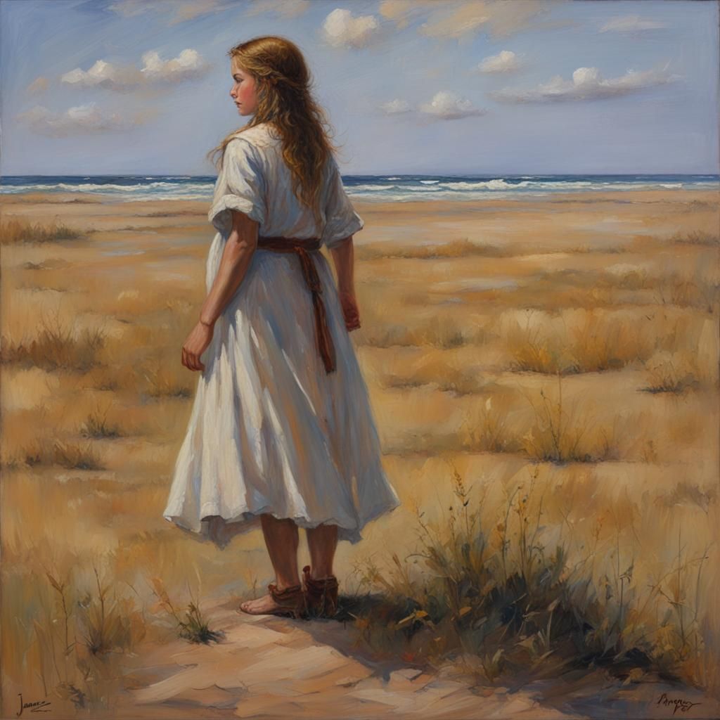 Ethereal Page of Hope Oil Painting