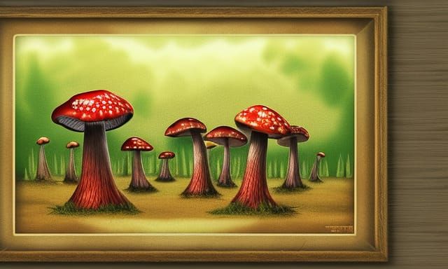 Enchanted Giant Mushroom Forest Landscape
