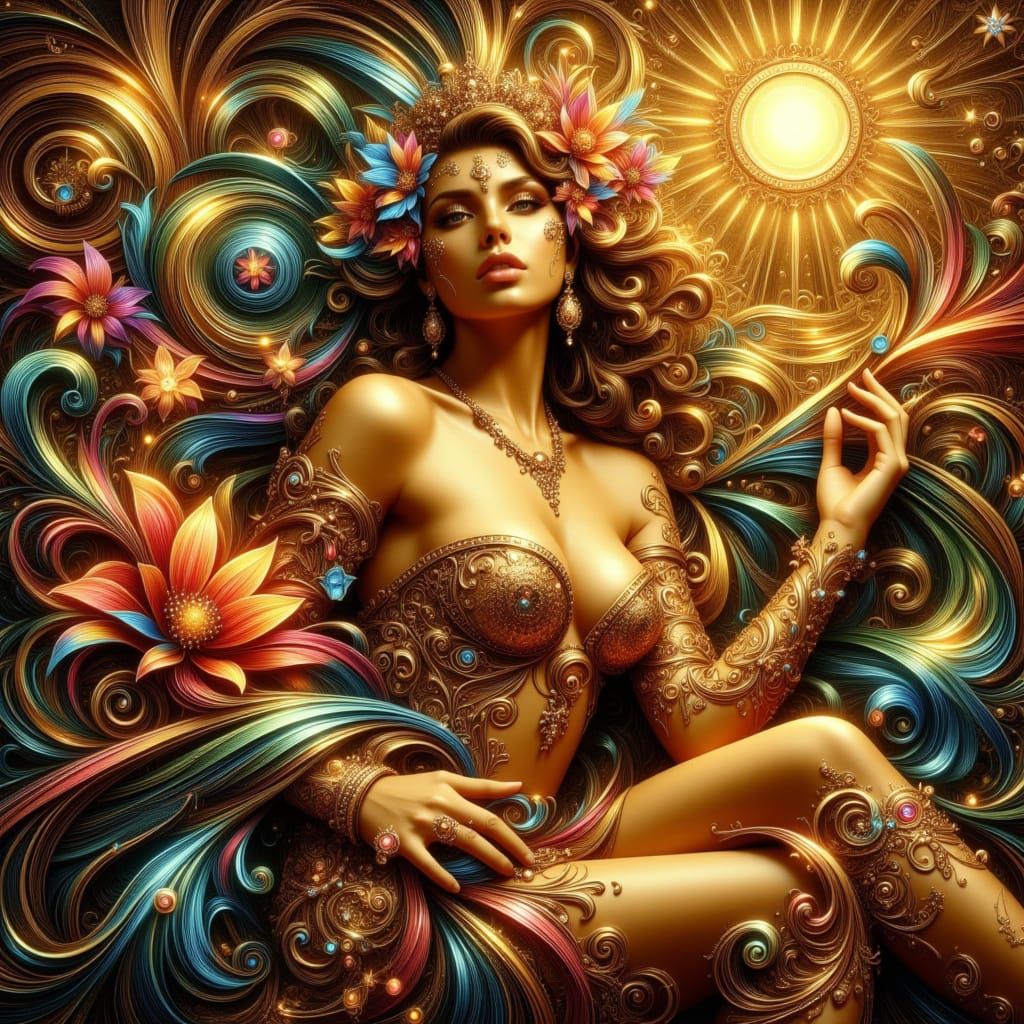 Modern Renaissance Masterpiece in Art Nouveau Style