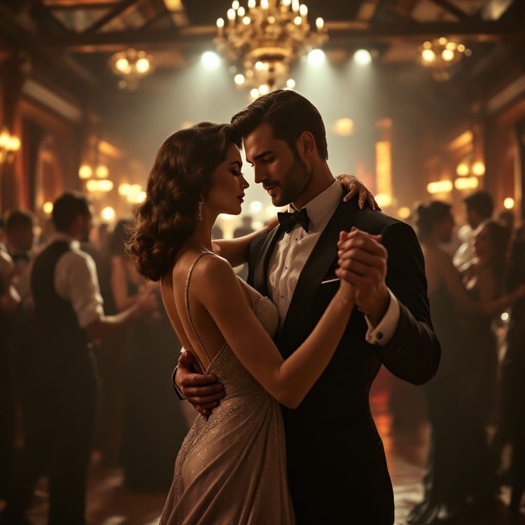 Classic Romance in 1940s Glamour