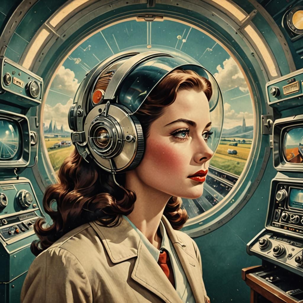 Inventive Retrofuturistic Vintage Technology in Liminal View