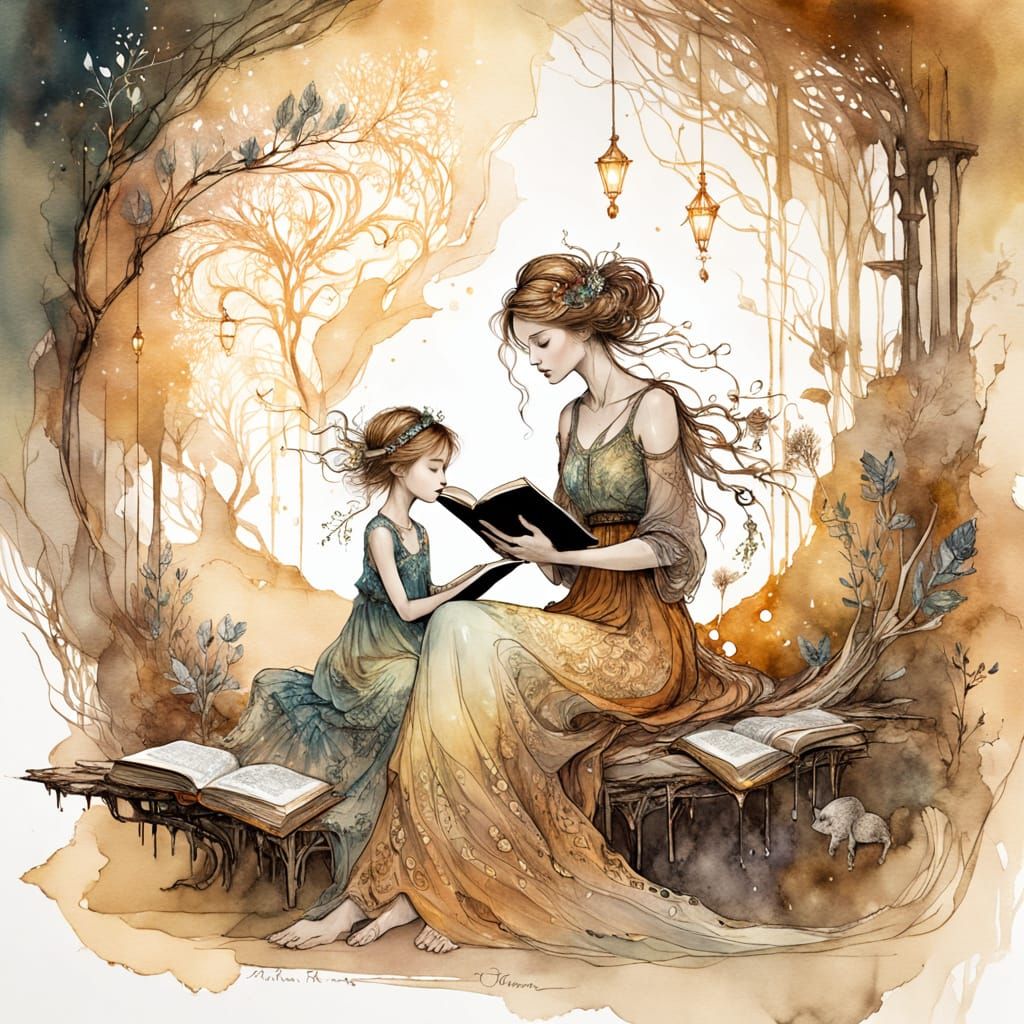 Whimsical fantasy illustration. Medium shot.  Caricature of ...