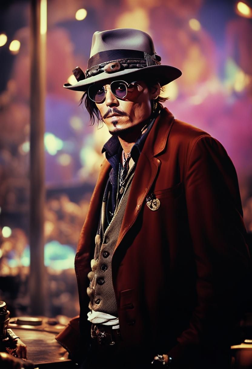 Hyperrealistic Film Still of Johnny Depp