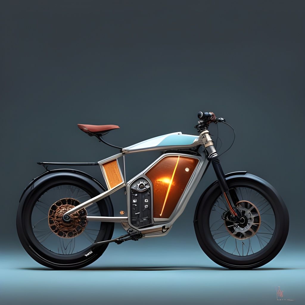 Futuristic Bicycle in Space: 3D Render