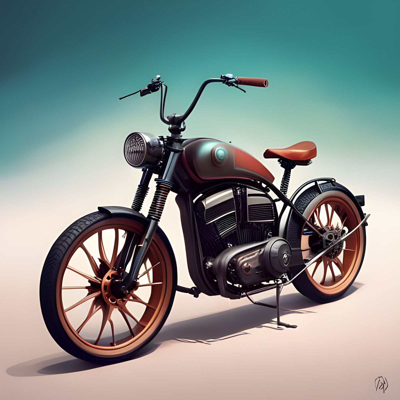 Futuristic Bicycle in Space, Detailed 3D Rendering