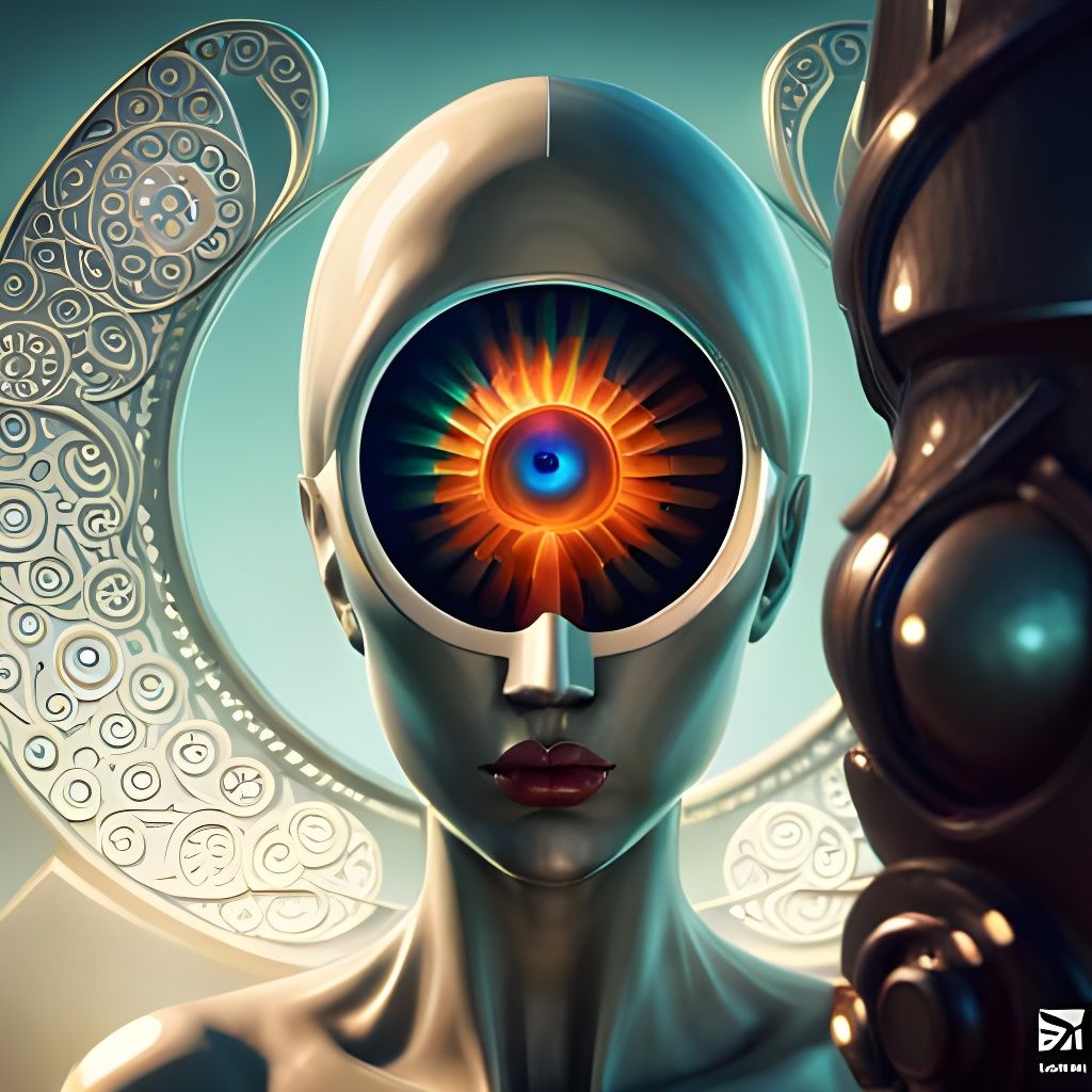 Surreal Eye: Window to the Soul in Digital Art Style