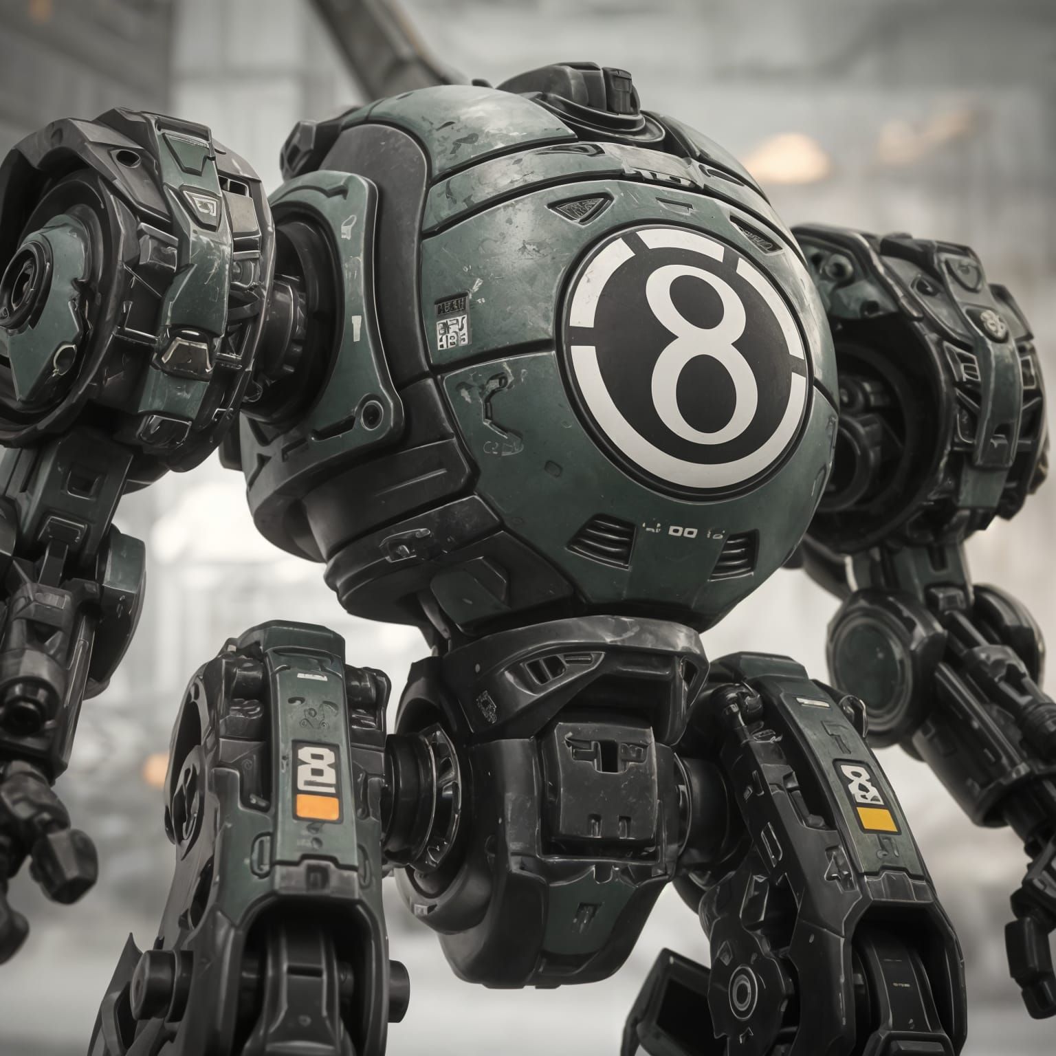 Intricate Mech Details in Armored Core Style