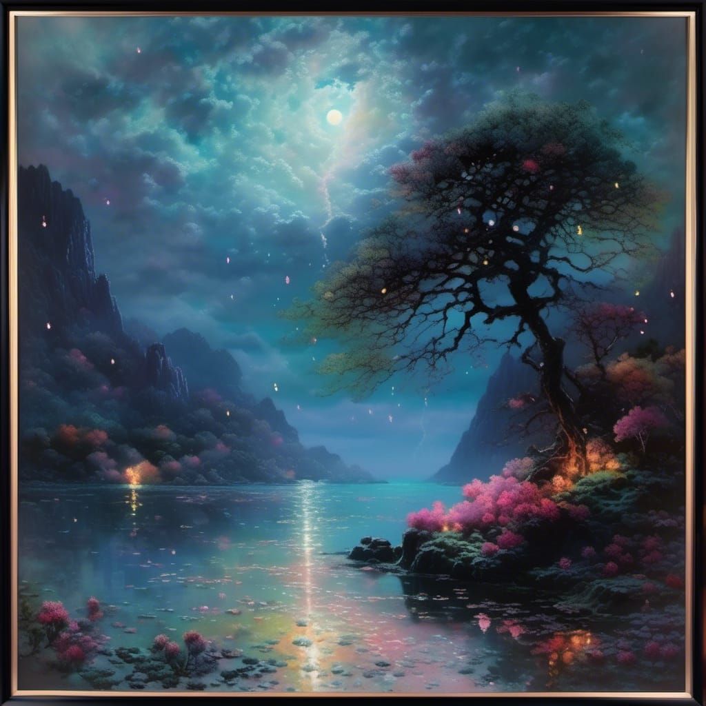 Monet-Inspired Moonscape on a Quiet Night