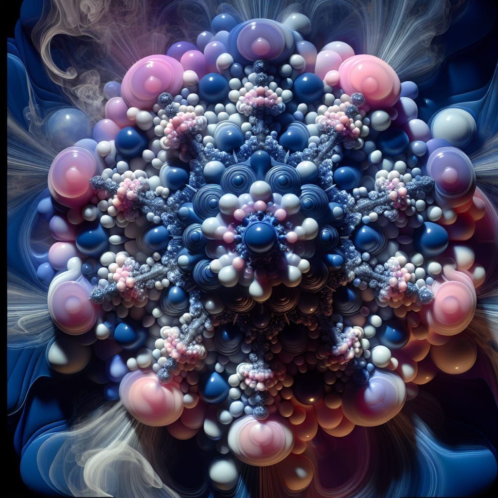 Abstract Stygian Smoke Shapes in Stereoscope