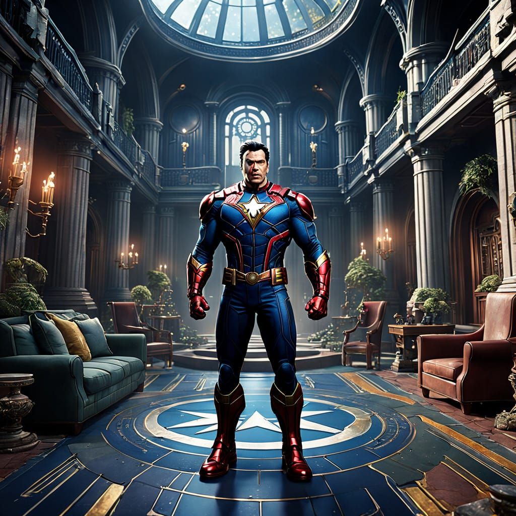 Wonder Man in a Fantastical Avengers Mansion