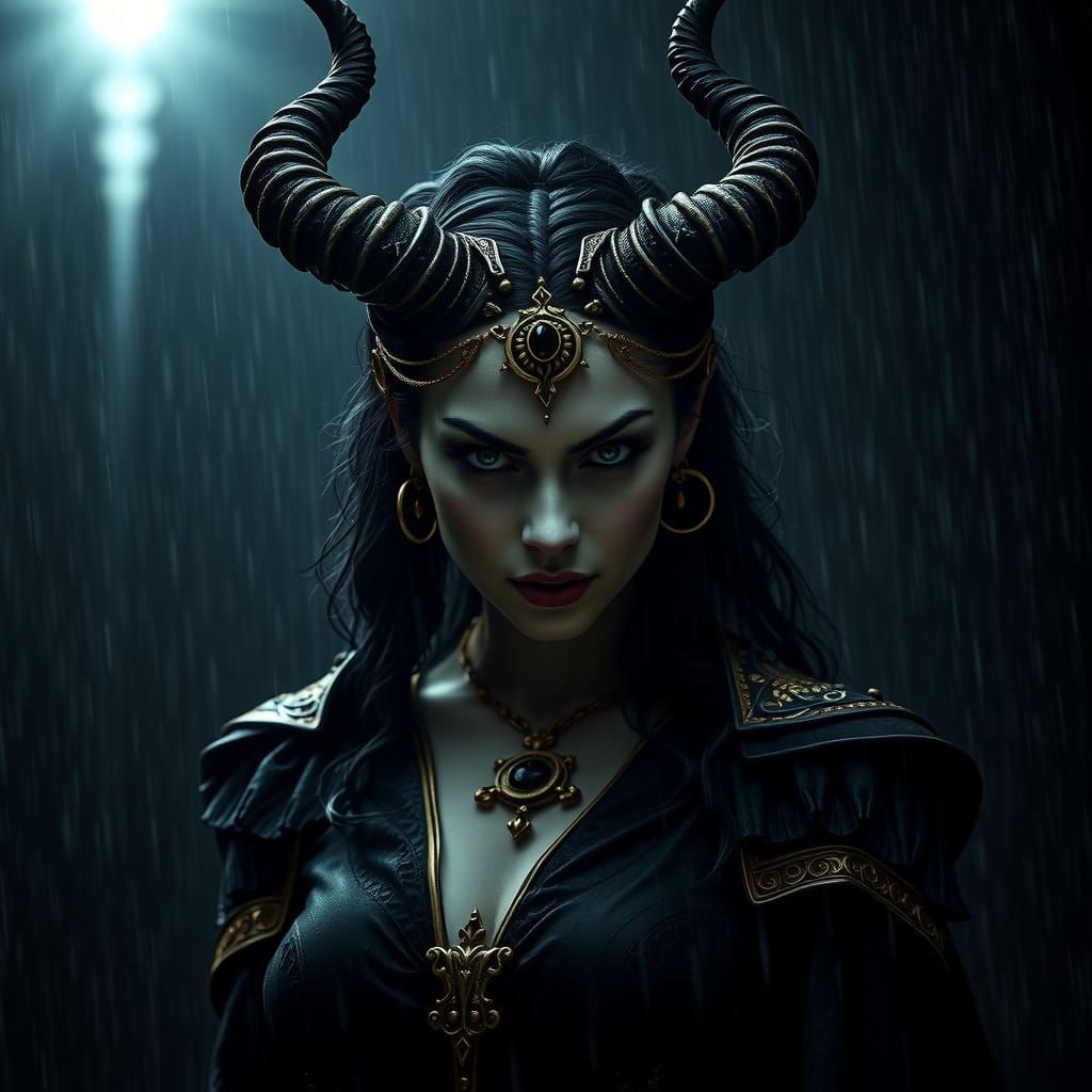 Lilith: Ancient Queen and Demoness in Cinematic Style