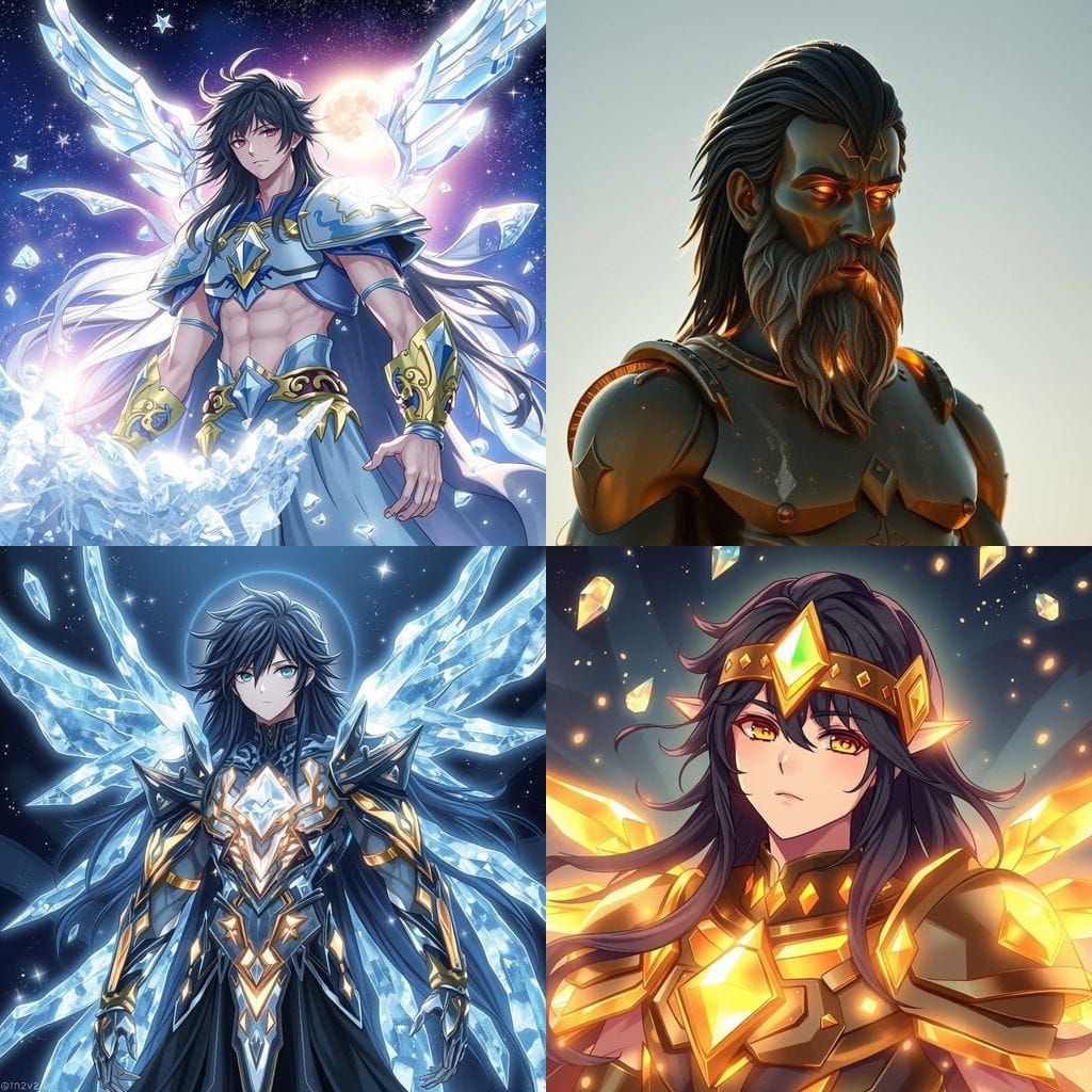 Cybernetic God of Metallic Sand in Shining Crystal Armor