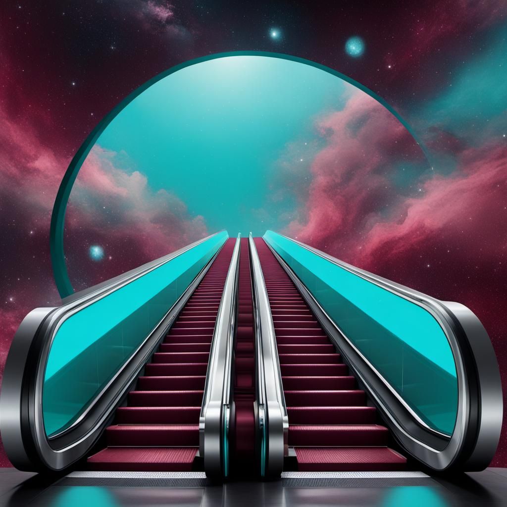 Escalator to Space: Minimal Ethereal Art