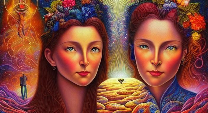 Soul-Wizard Woman in Space: Collage Art