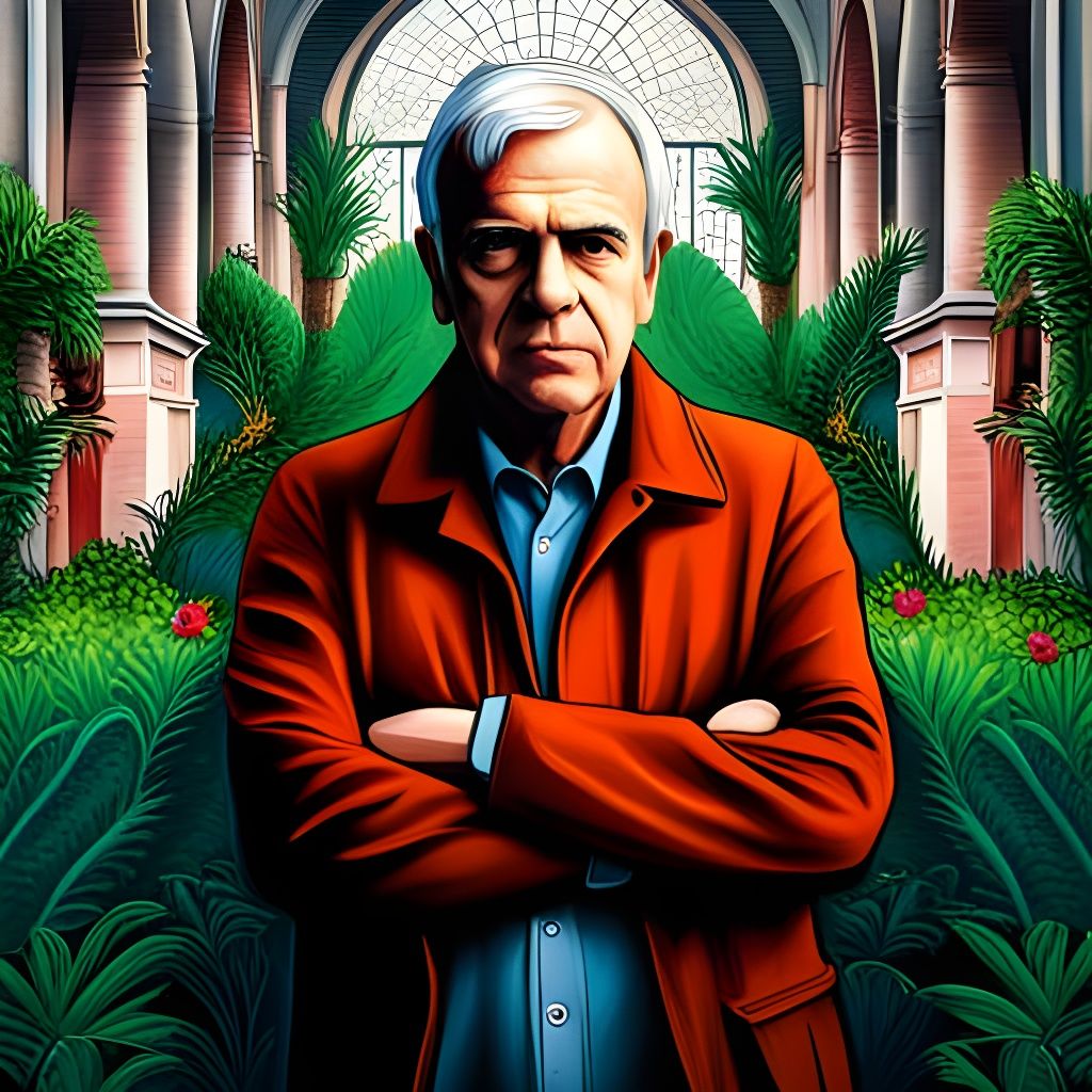 Hyperrealistic Portrait in French Garden