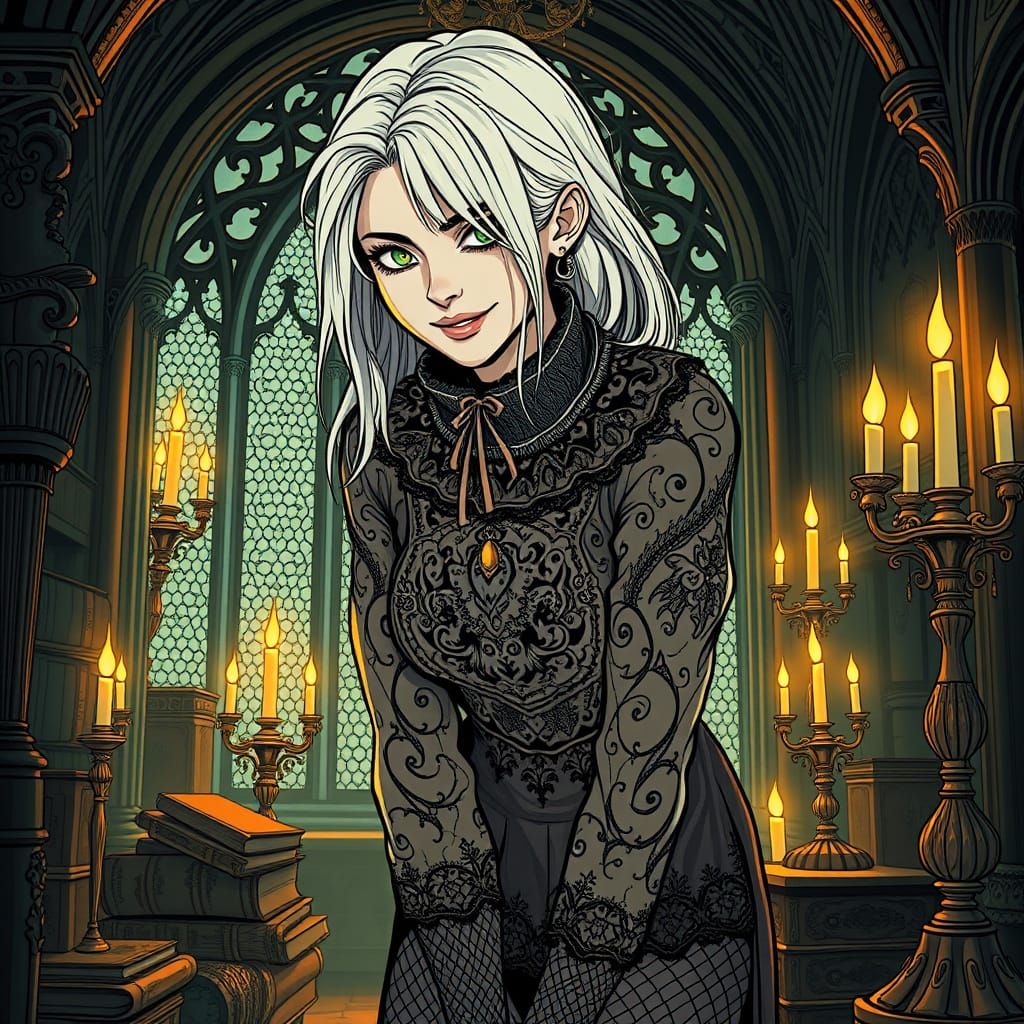 Gothic Muse in Mystical Study