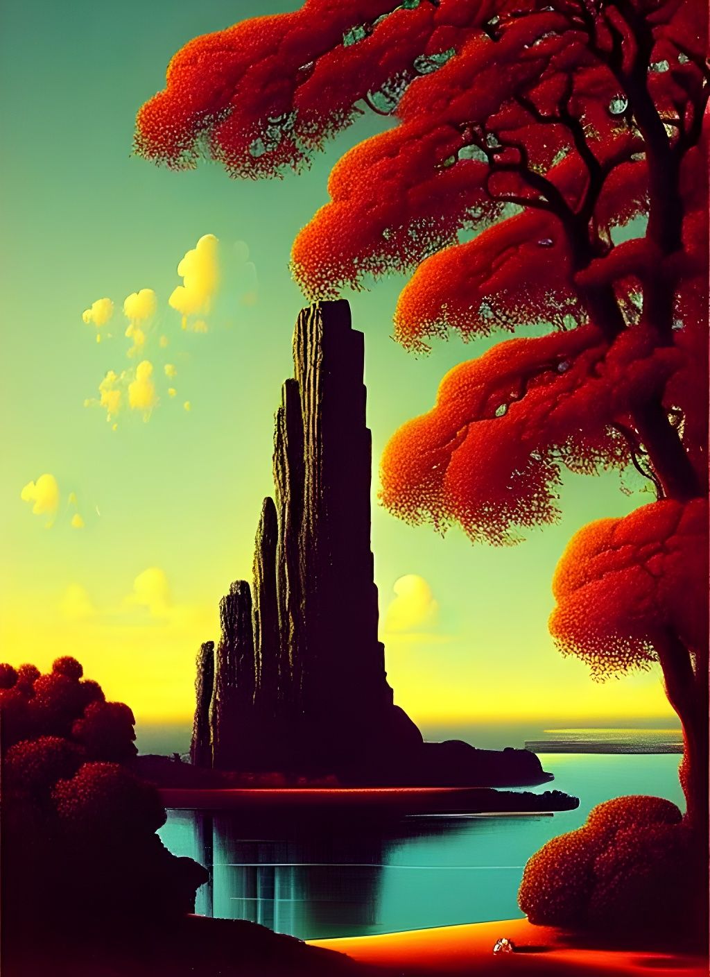 Towering Aesthetic Expressionism Rendered