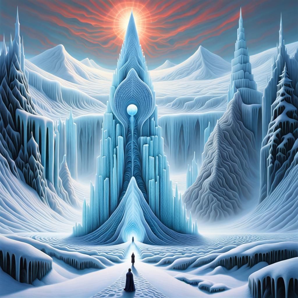 Eerie Alien Ice Sculptures in Arctic Tundra