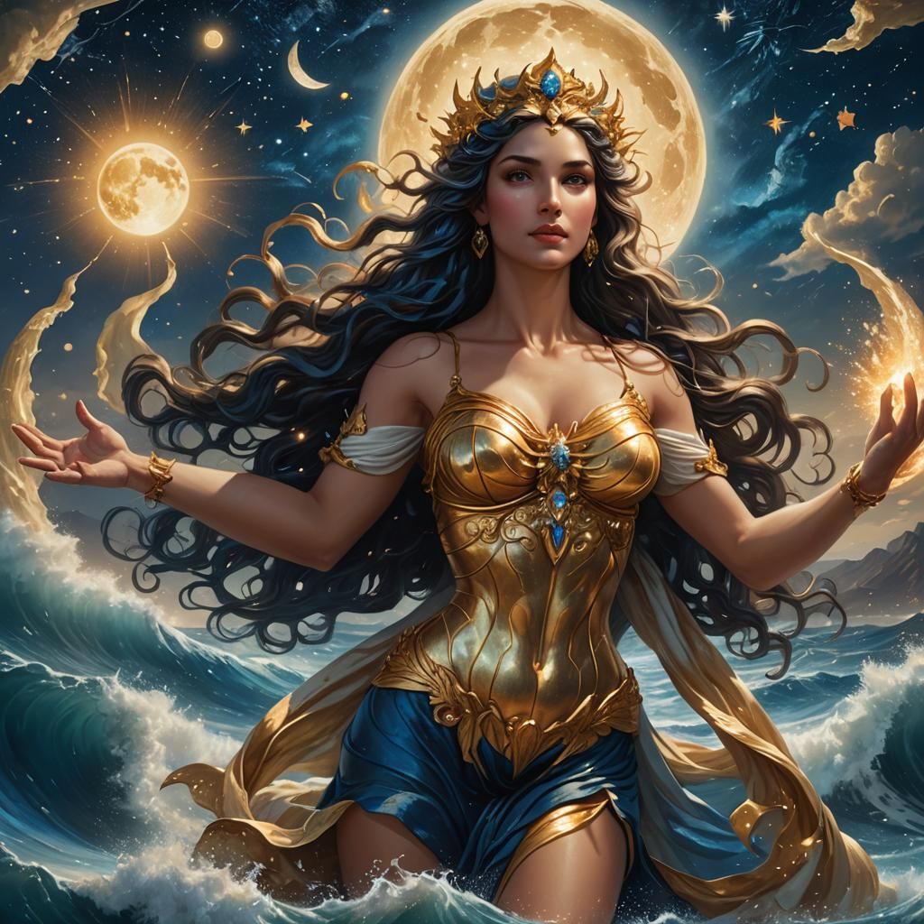 Aphrodite Rising: Fantasy Art in Digital Painting Style