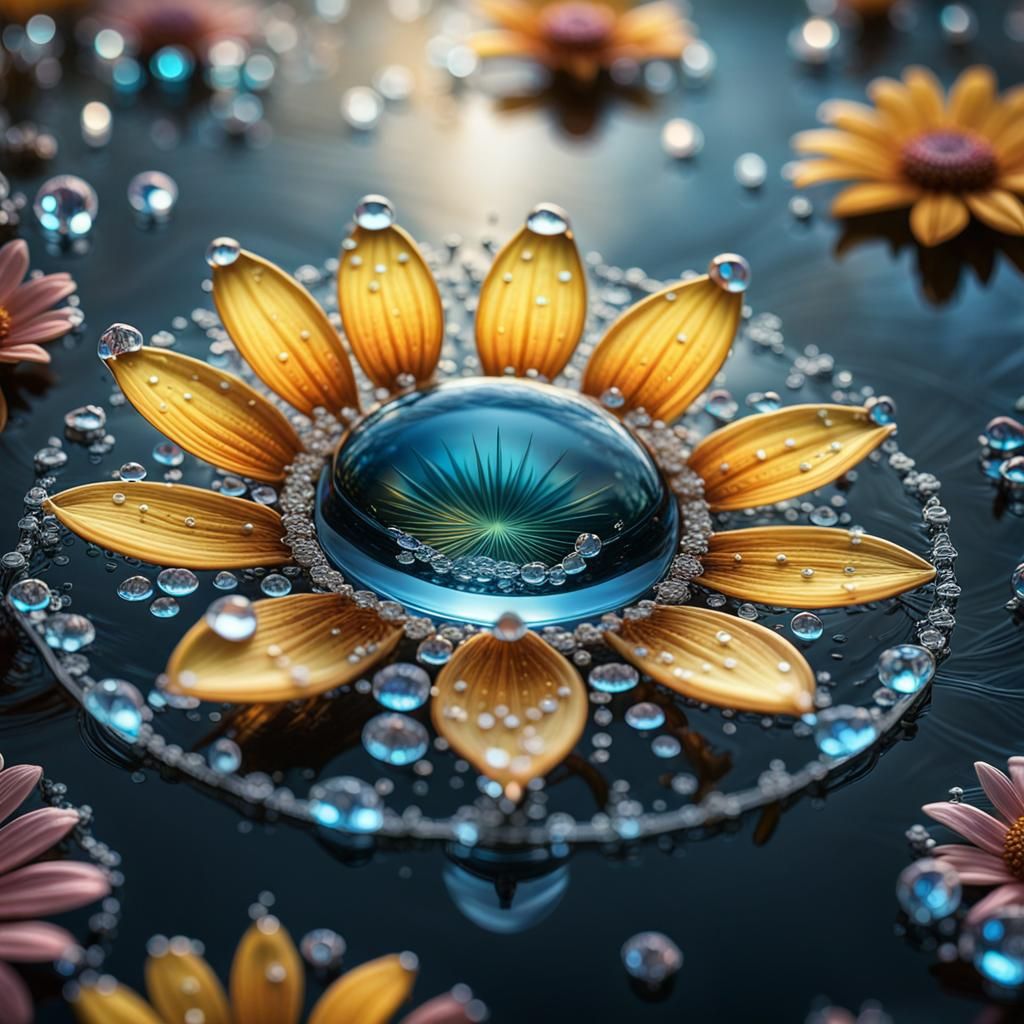 Bioluminescent Water Token with Diamond Drop