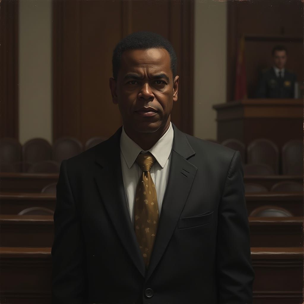 Papua New Guinean Citizen in Courtroom Solitude