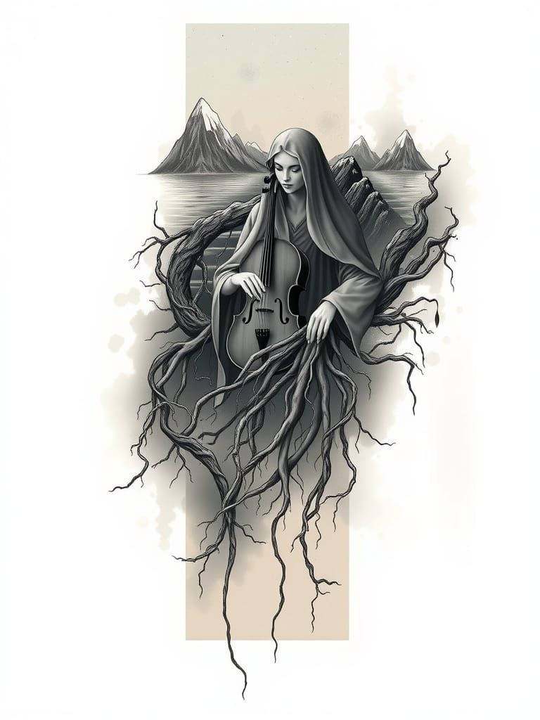 Sacred Mountain Chain in Celestial Solitude